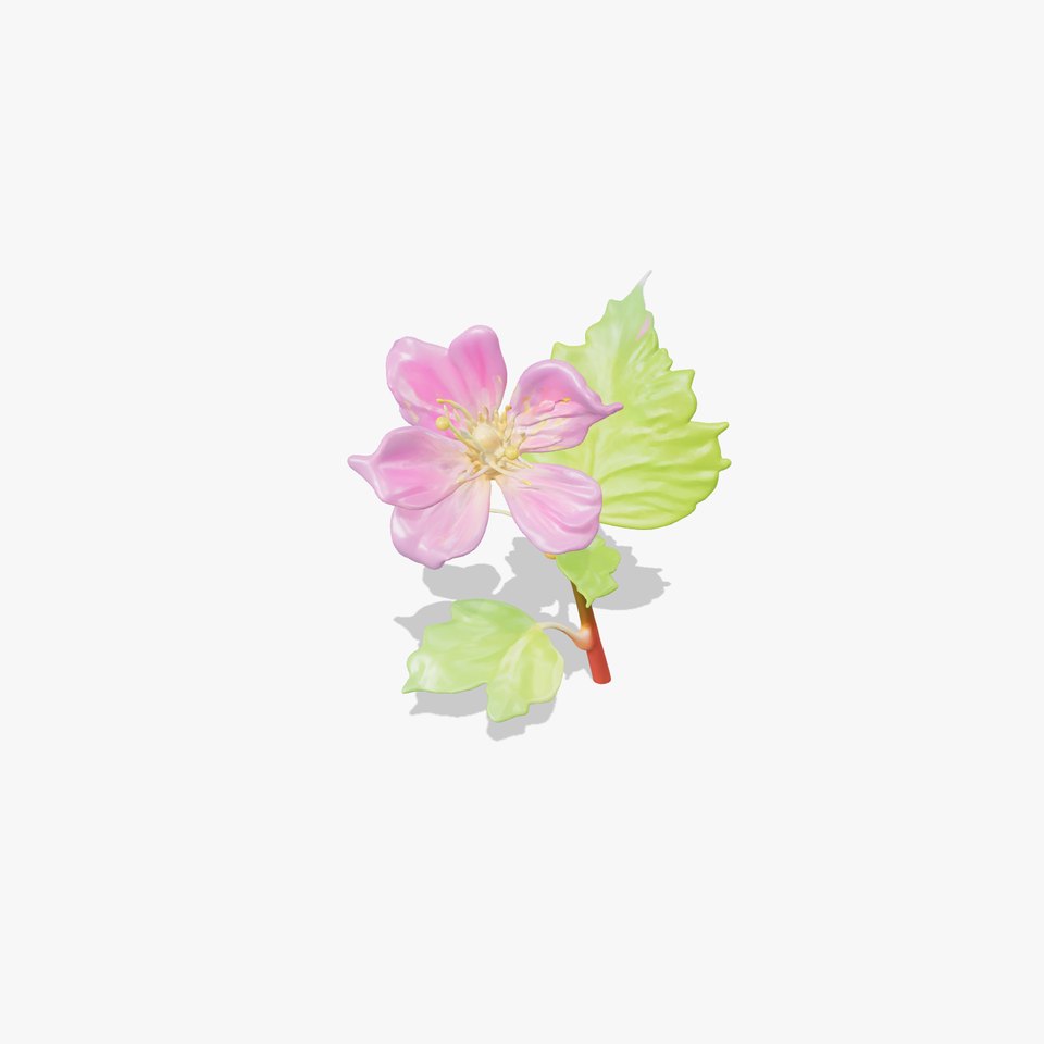Rosa Minor Small Flower Model Pack